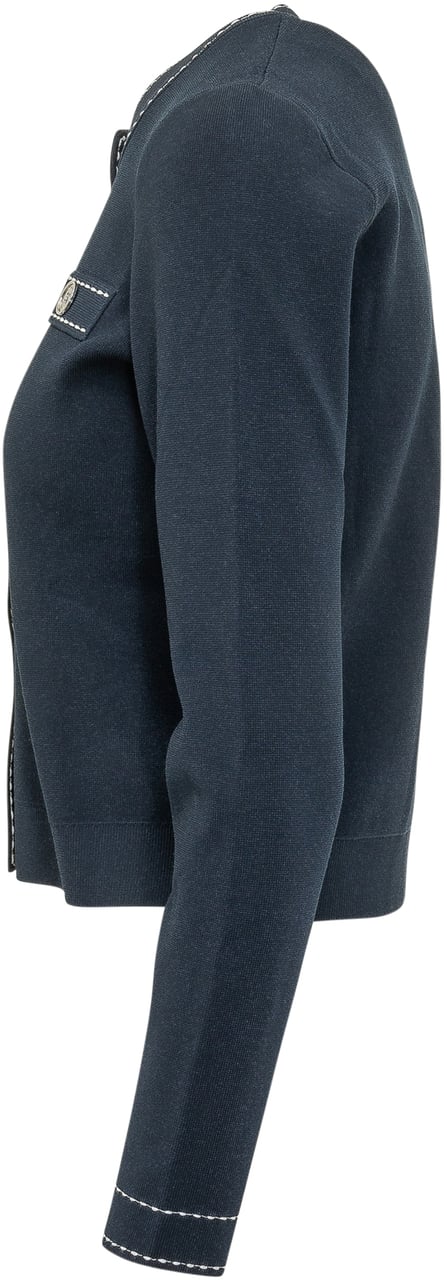 Michael Kors Contrast Cardigan Navy