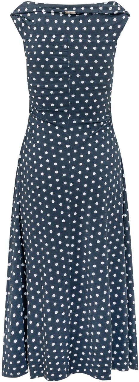 Michael Kors Abito Midi Pois Navy