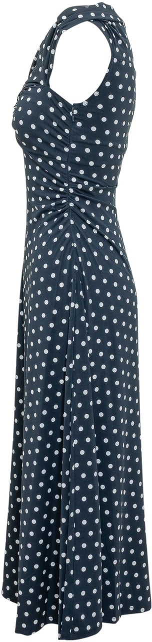 Michael Kors Abito Midi Pois Navy
