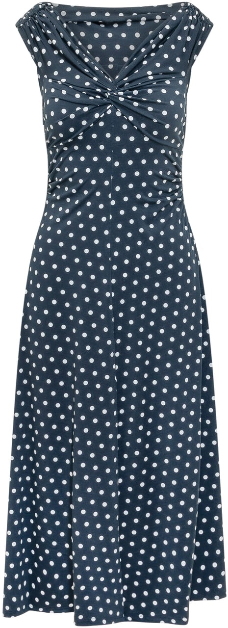 Michael Kors Abito Midi Pois Navy