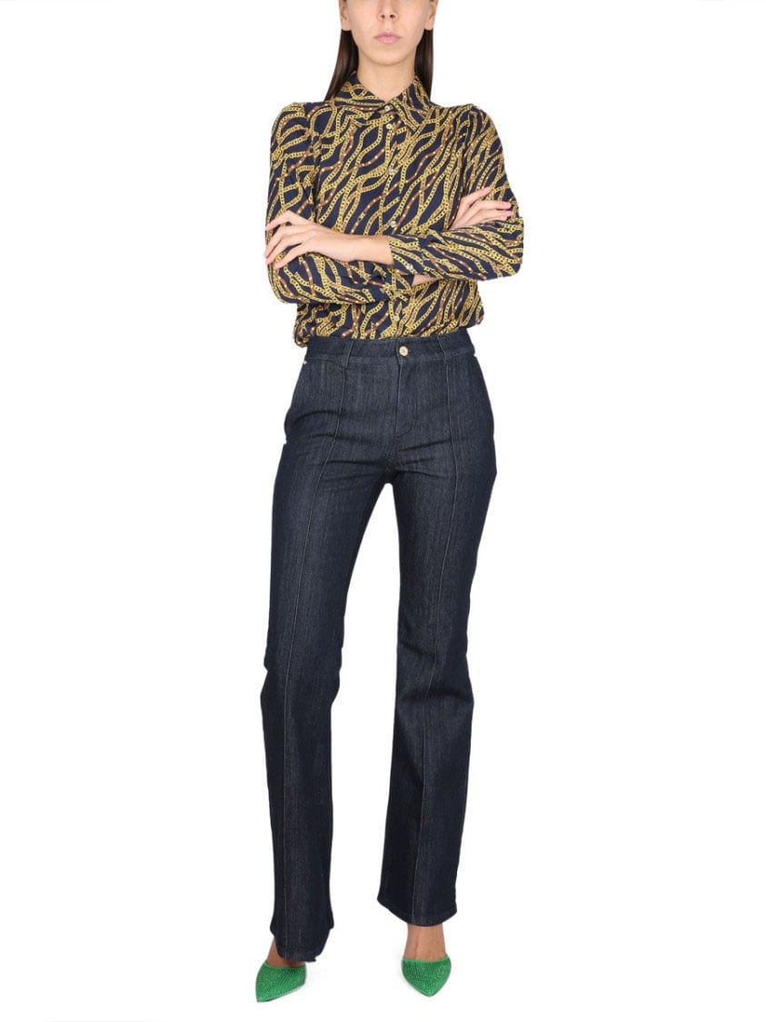 Michael Kors Silk Blend Shirt Blauw
