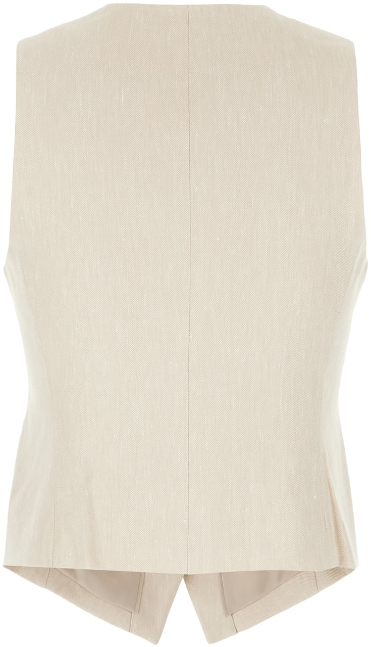 Michael Kors Michael Kors Send linen blend vest Neutraal