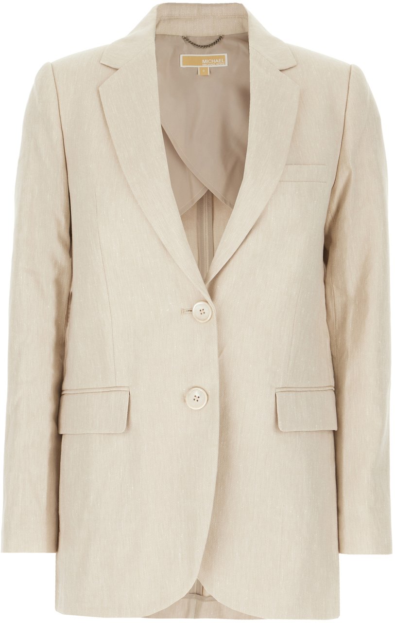 Michael Kors Michael Kors Sand cotton blend blazer Neutraal