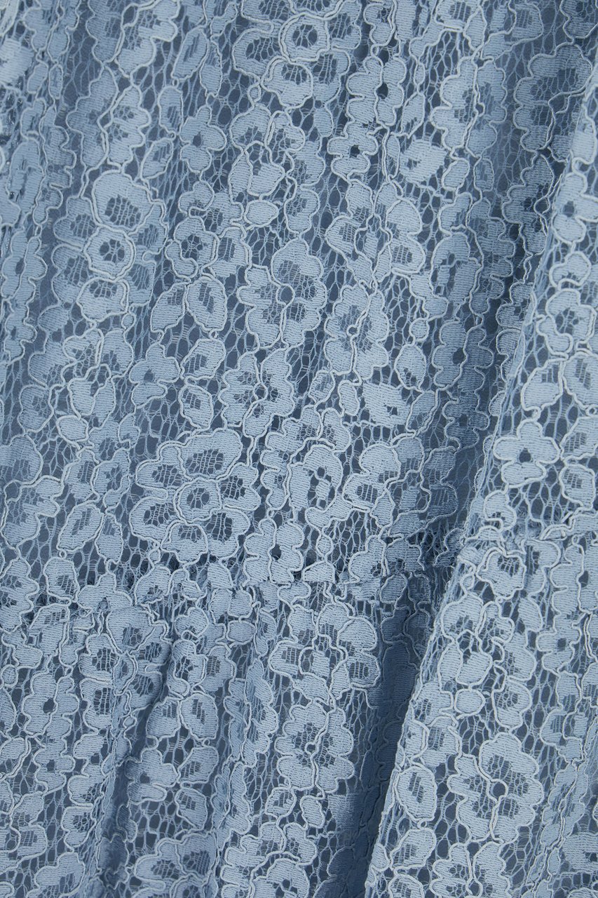Michael Kors Michael Kors Powder blue lace slip dress Blauw