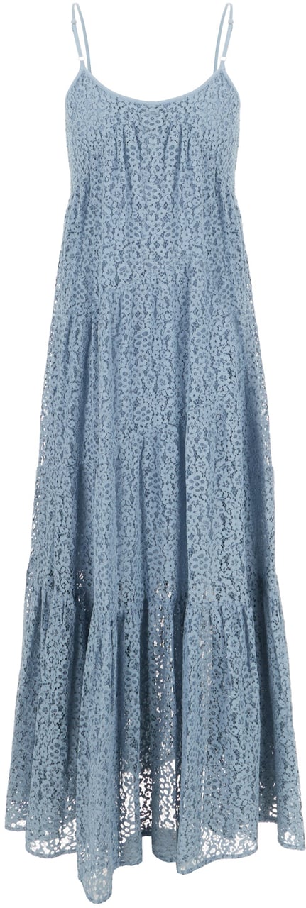 Michael Kors Michael Kors Powder blue lace slip dress Blauw