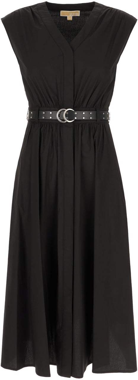 Michael Kors Michael Kors Black stretch cotton dress Zwart