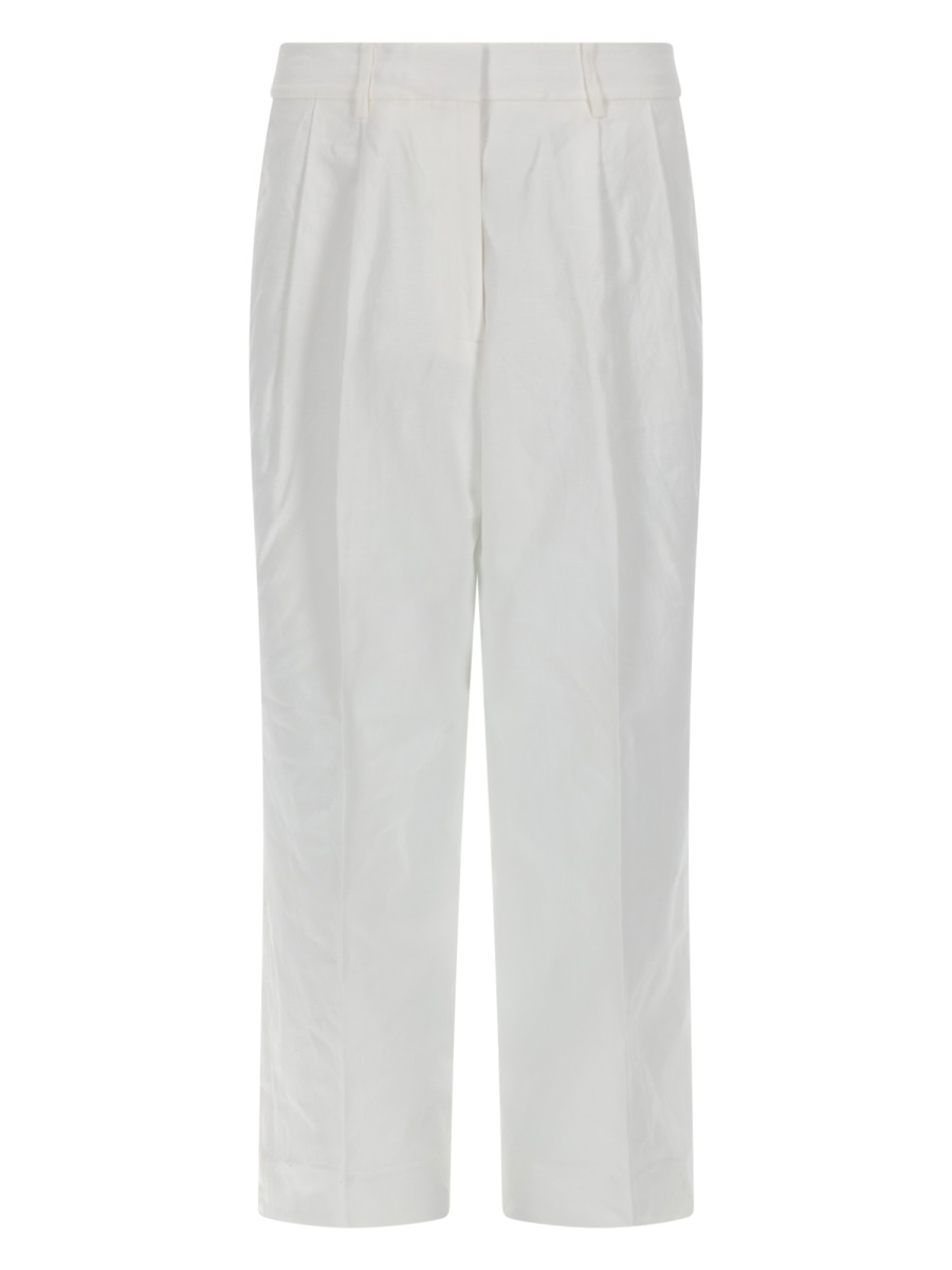 Michael Kors High Waisted Linen Cotton Pants Wit