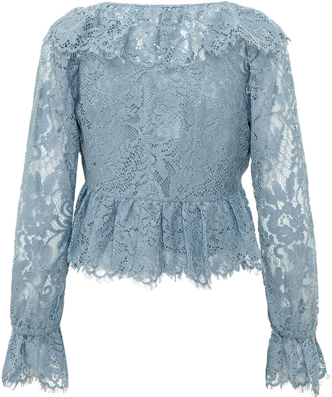 Michael Kors Top in Pizzo con Scollo a V e Maniche Lunghe Blauw