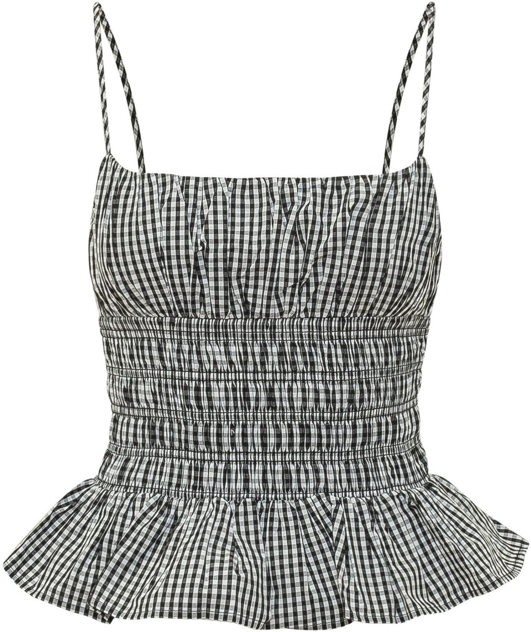 Michael Kors Top Smock con Spalline e Volant Divers