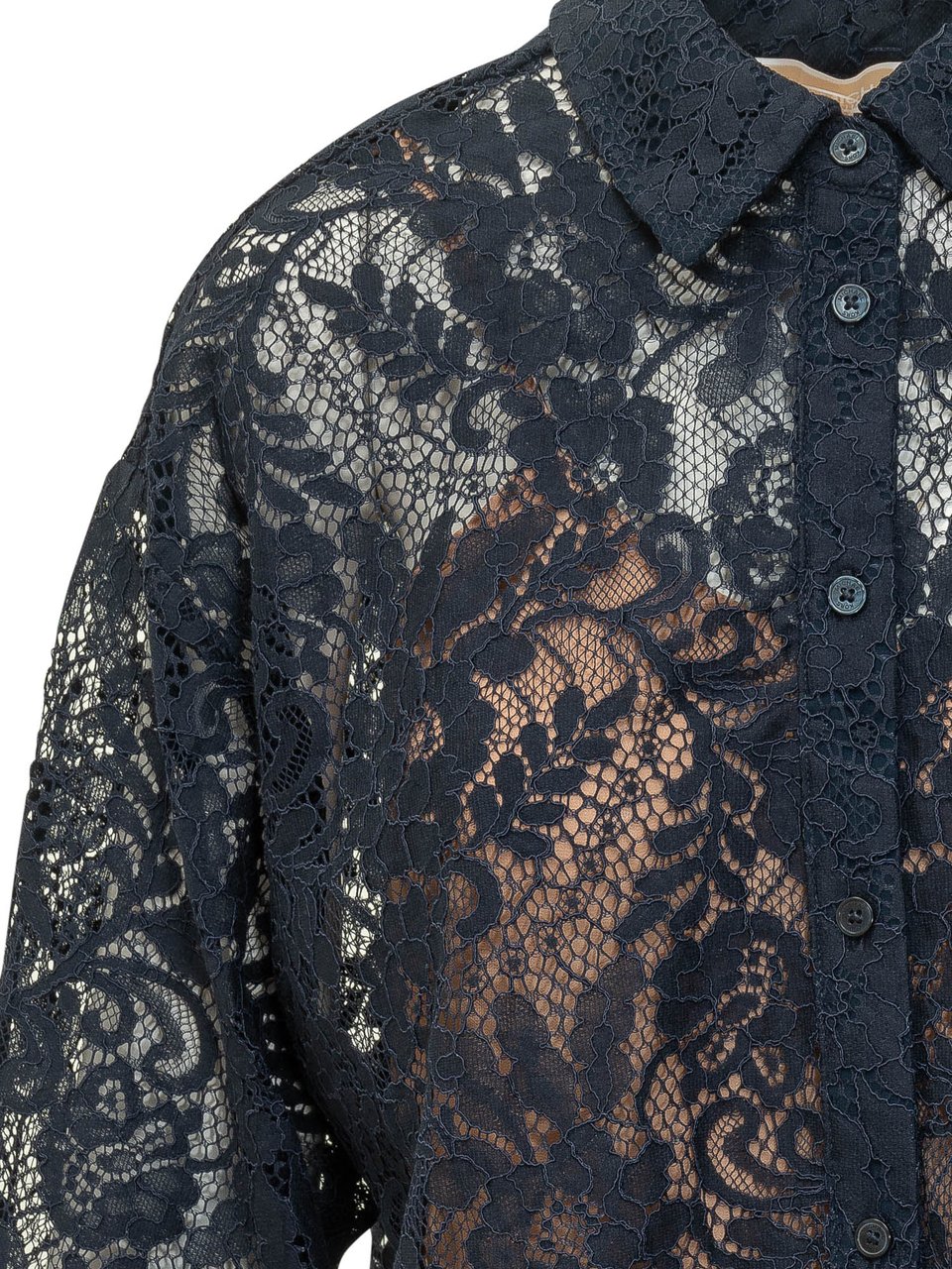 Michael Kors Camicia in Pizzo con Maniche Corte Zwart