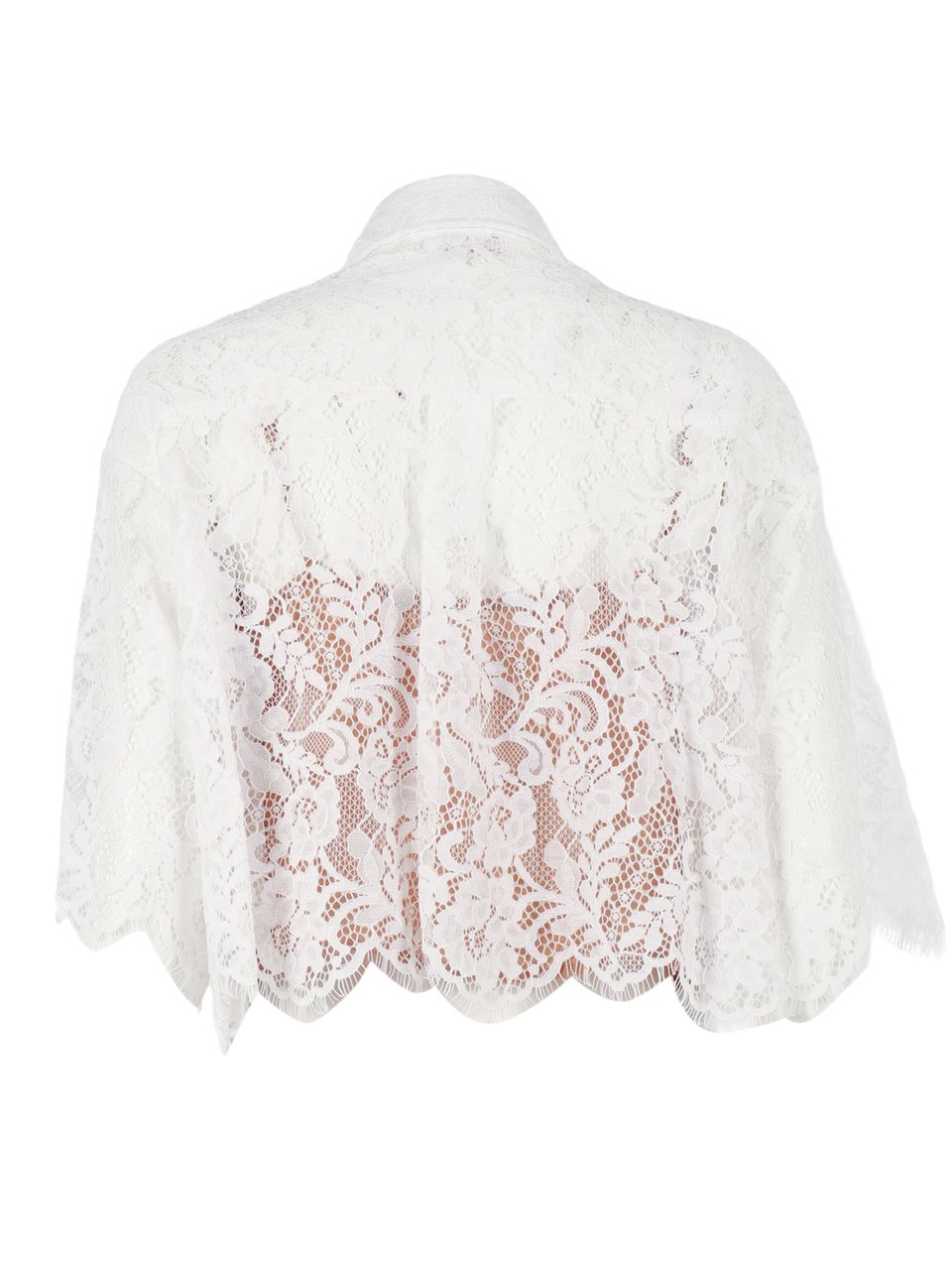 Michael Kors Corded Lace Short Sleeve Shirt Wit