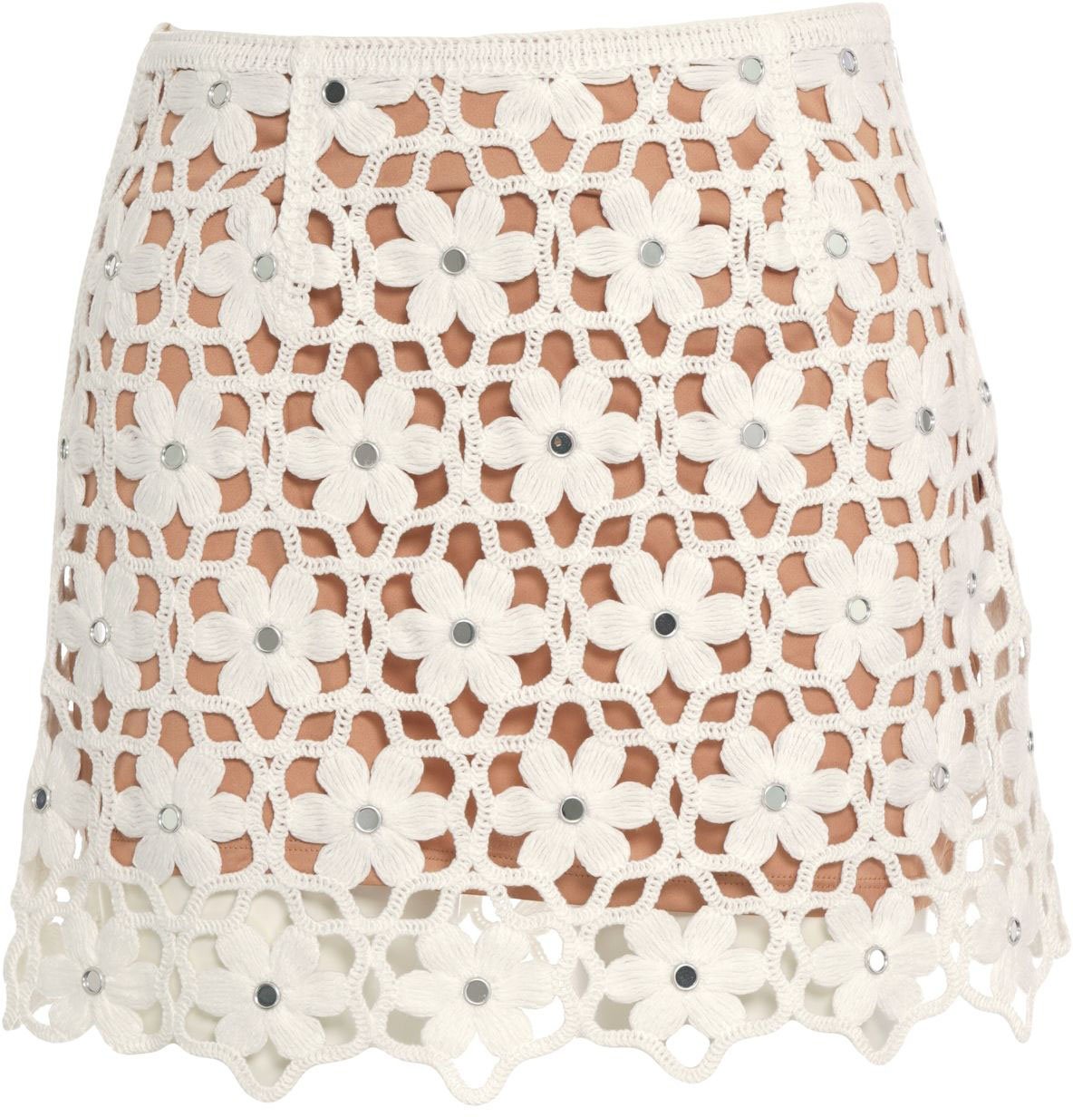 Michael Kors Mini skirt with floral pattern Wit