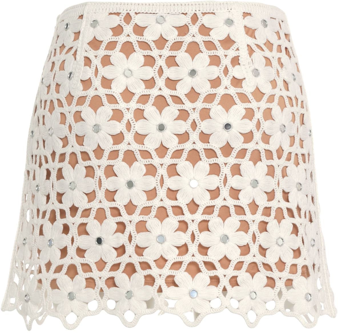 Michael Kors Mini skirt with floral pattern Wit