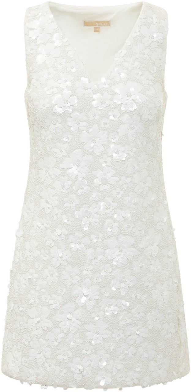 Michael Kors Abito con Scollo a V e Stampa Floreale Wit