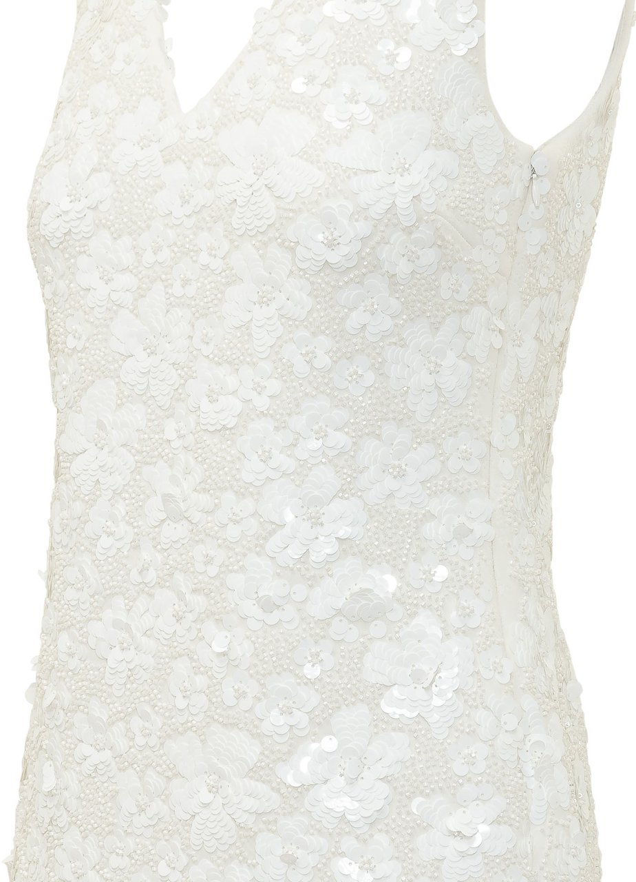 Michael Kors Abito con Scollo a V e Stampa Floreale Wit