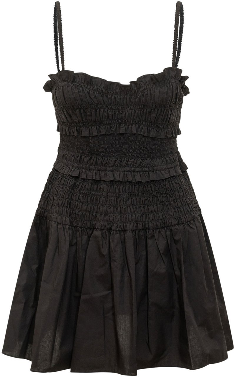 Michael Kors Abito Mini con Corpino Arricciato Zwart