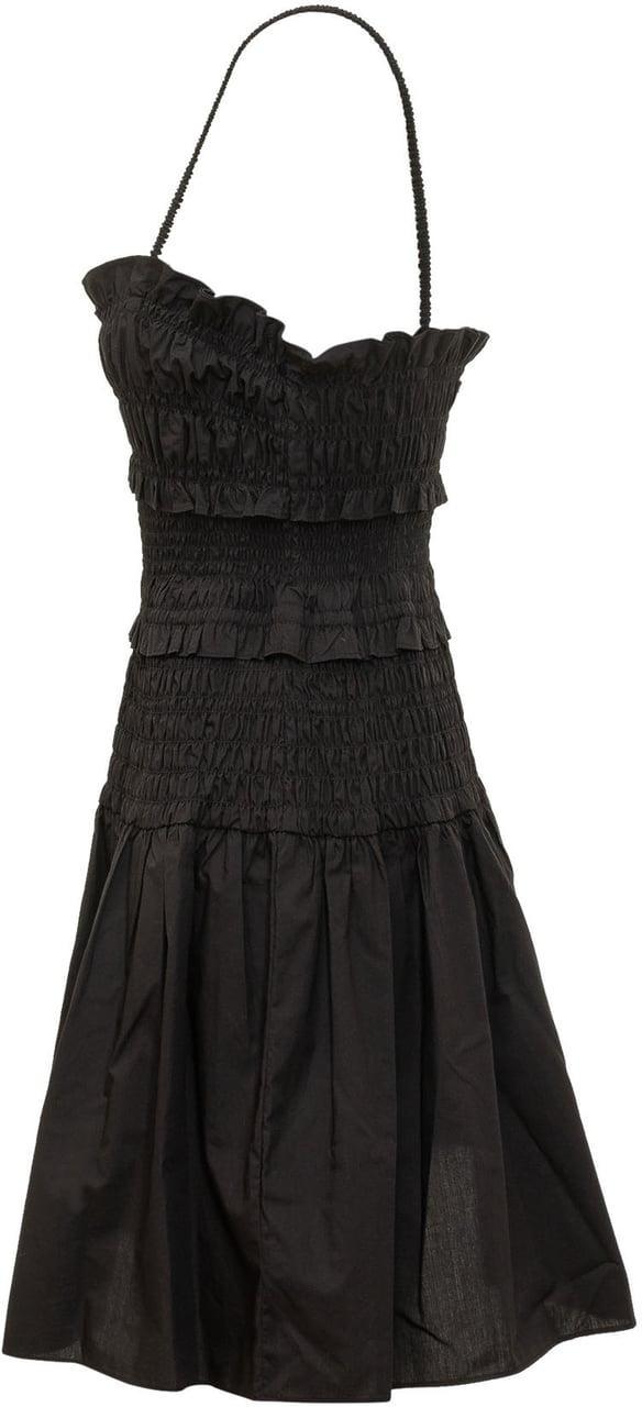 Michael Kors Abito Mini con Corpino Arricciato Zwart