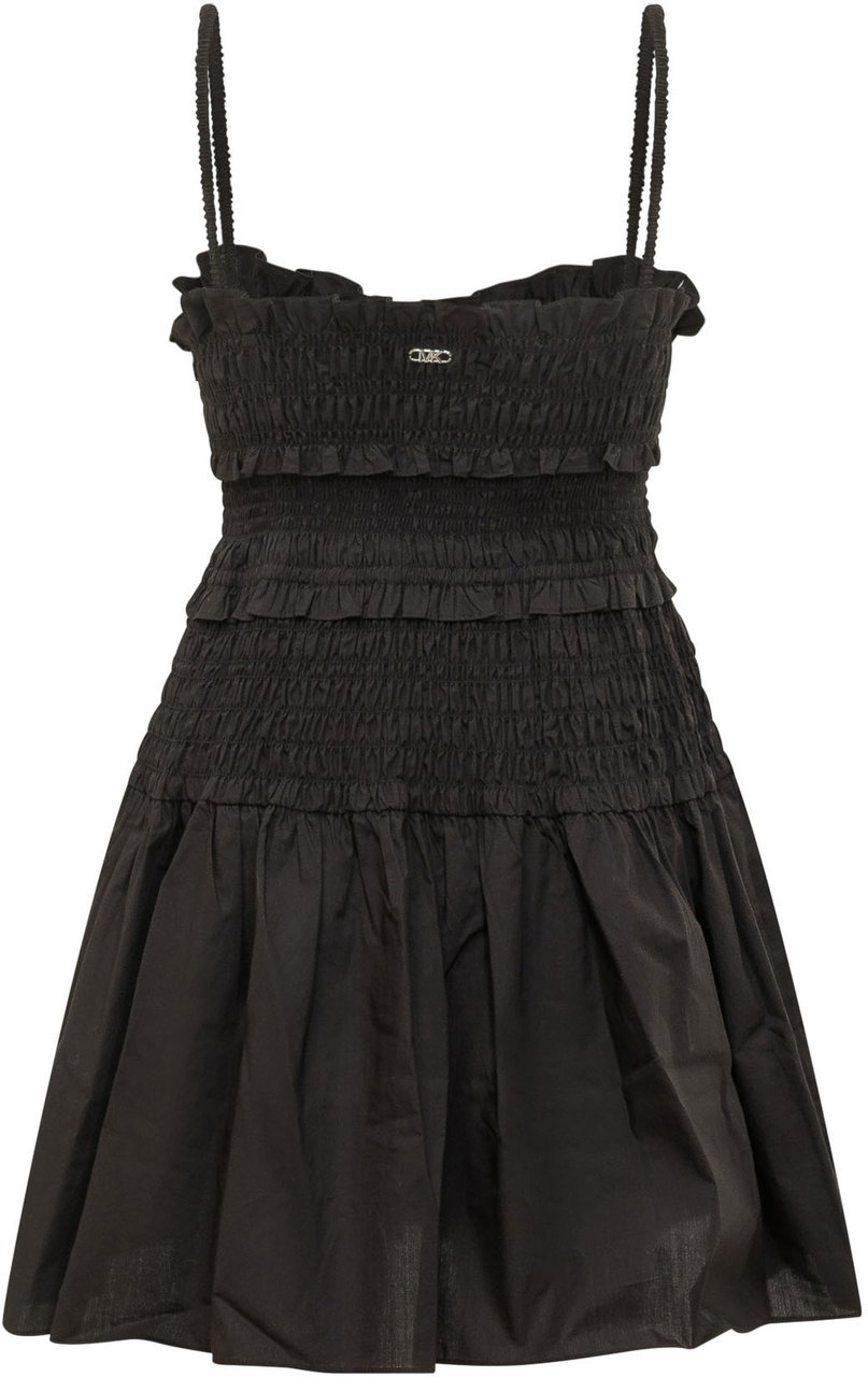 Michael Kors Abito Mini con Corpino Arricciato Zwart