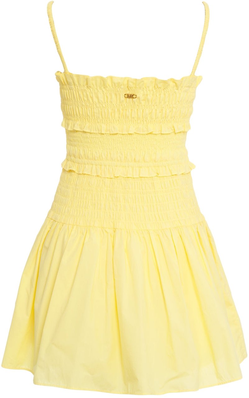 Michael Kors Cotton mini dress Geel