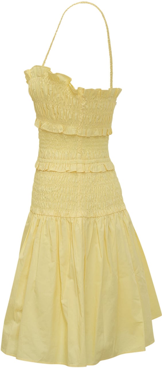 Michael Kors Abito Mini con Corpino Arricciato e Balze Geel