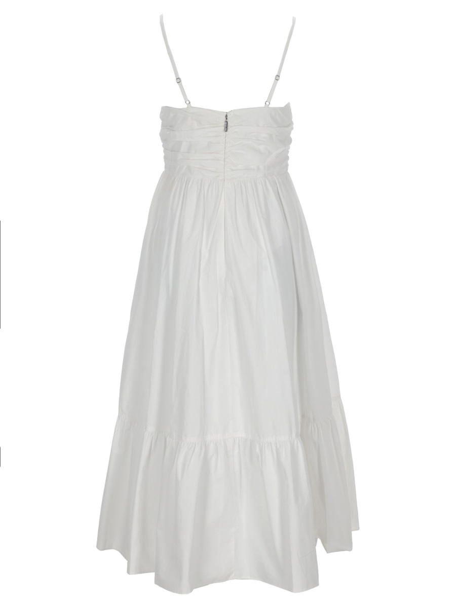 Michael Kors Organic Cotton Ruched Sweetheart Dress Wit