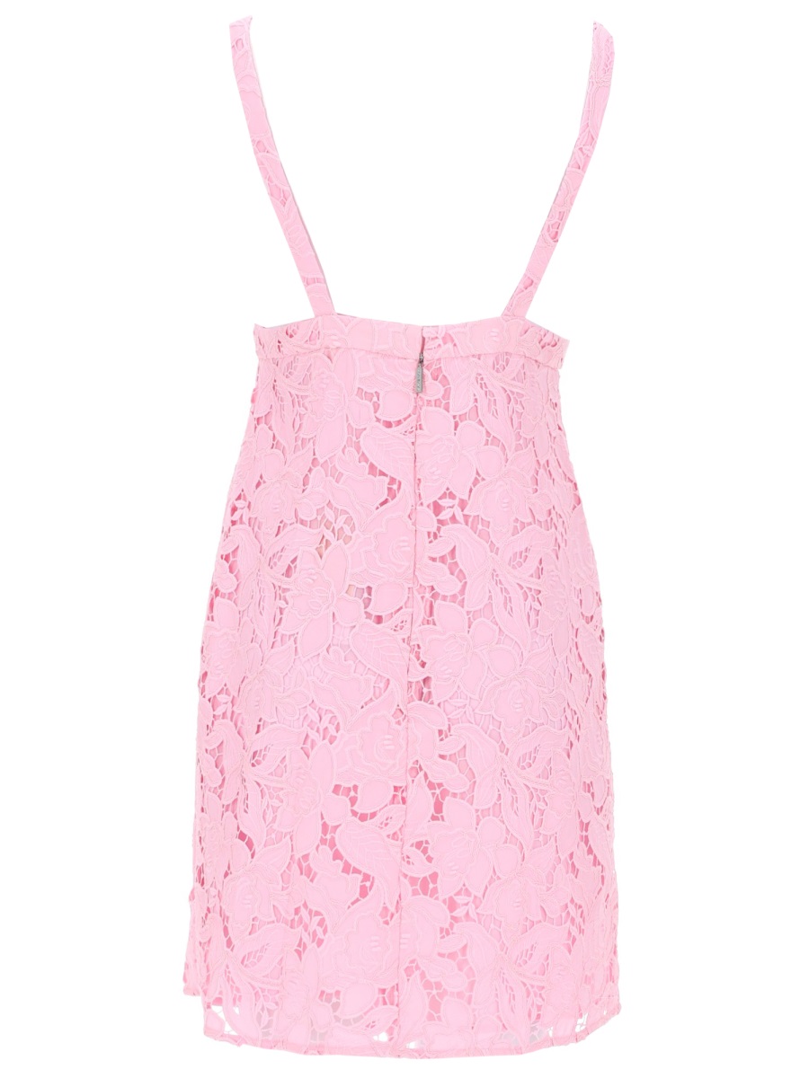 Michael Kors Fitted V-Neck Lace Overlay Dress Paars