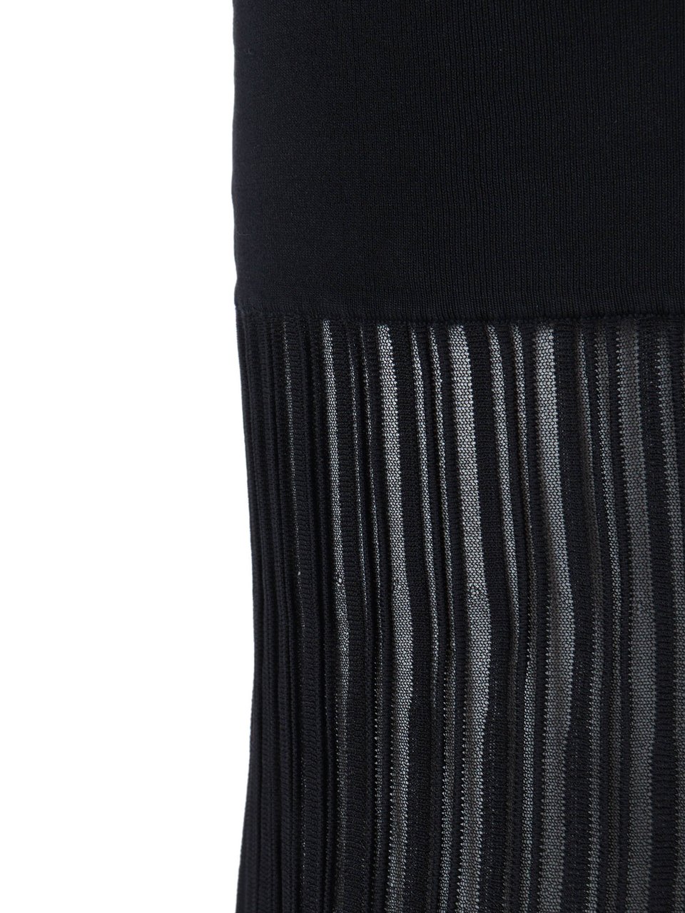 Michael Kors Fold Over Sheer Pleated Maxi Dress Zwart
