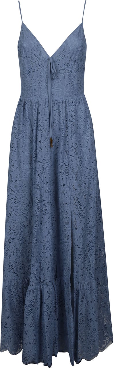 Michael Kors Sleeveless Corded Lace Maxi Dress Blue Blauw
