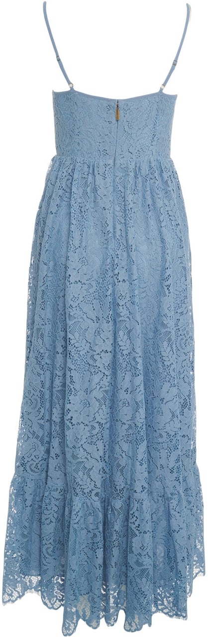 Michael Kors Lace maxi dress with floral pattern Blauw