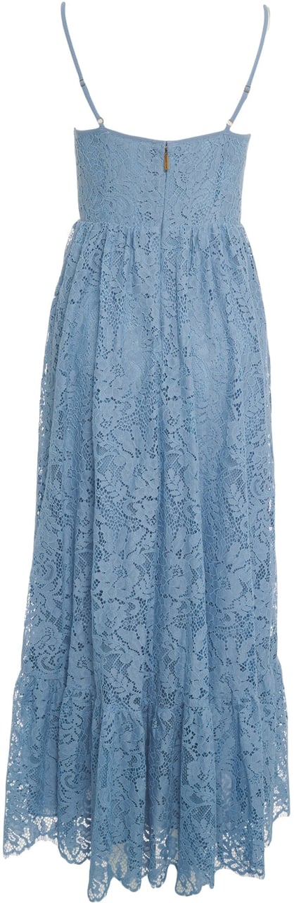 Michael Kors Lace maxi dress with floral pattern Blauw