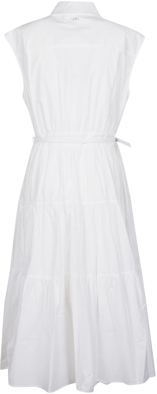 Michael Kors Short Sleeve Midi Shirt Dress White Wit