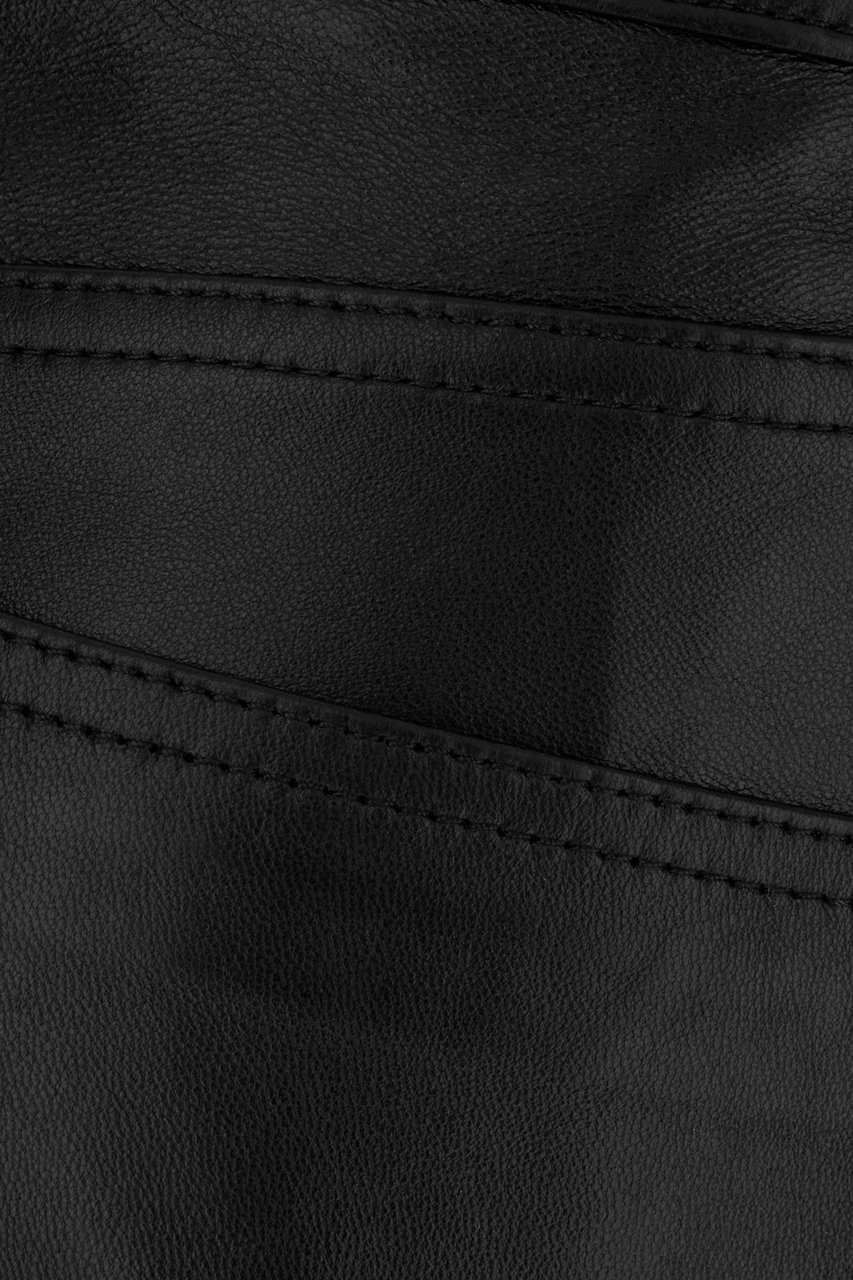 Michael Kors Michael Kors Black nappa leather pants Zwart