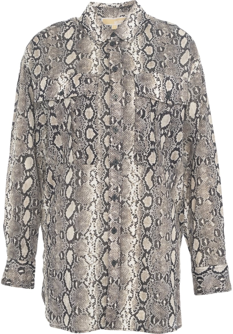 Michael Kors Blouse with animal-print Beige