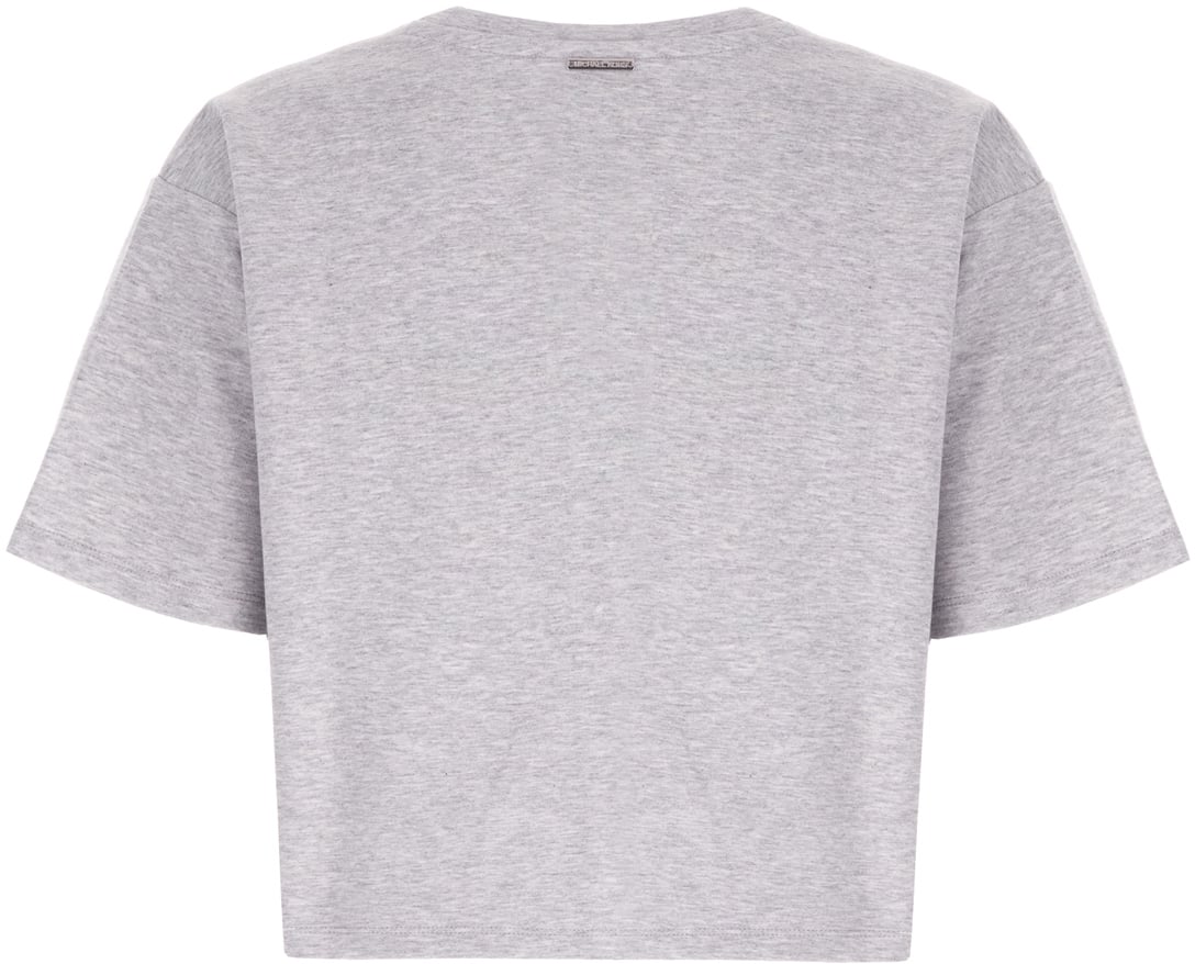 Michael Kors Michael Kors Melange grey cotton blend t-shirt Grijs