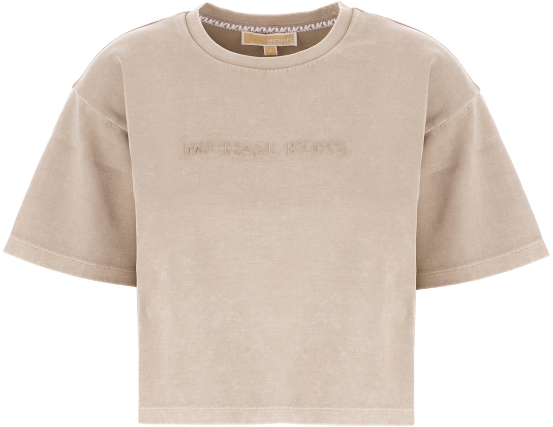 Michael Kors Michael Kors Sage green cotton blend t-shrirt Groen