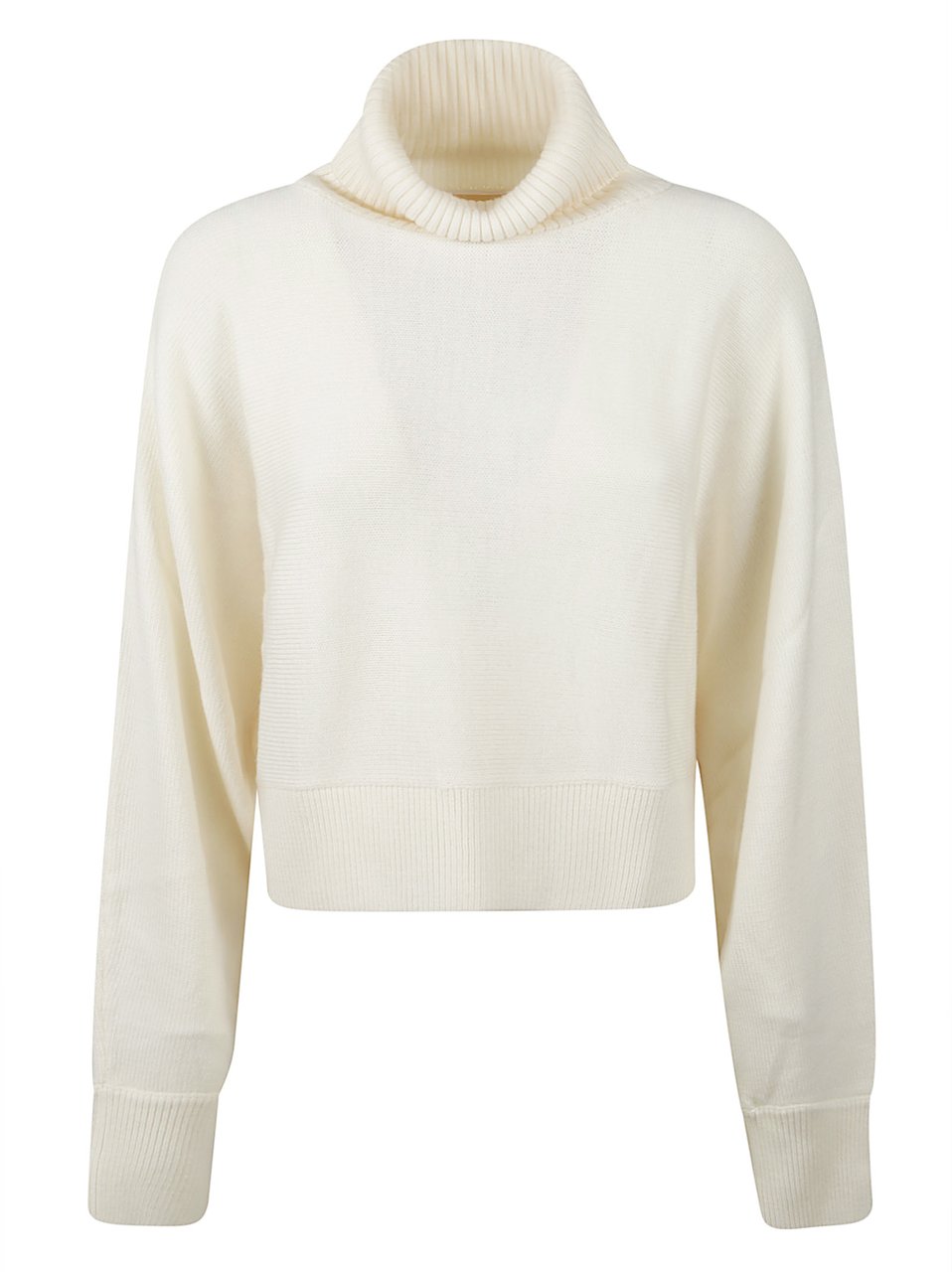 Michael Kors Turtle Neck Crop Dolman Sweater Nude & Neutrals Beige