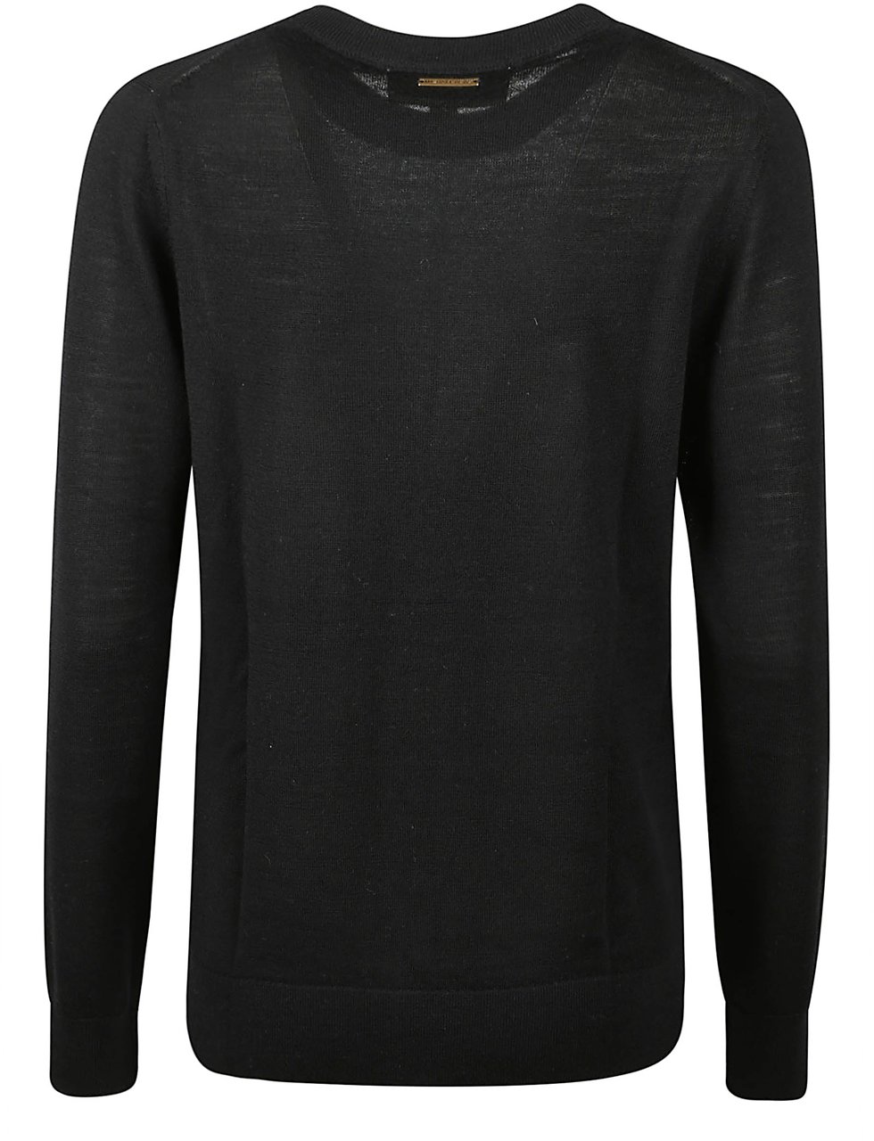 Michael Kors Long Sleeve Round Neck Button Sweater Black Zwart