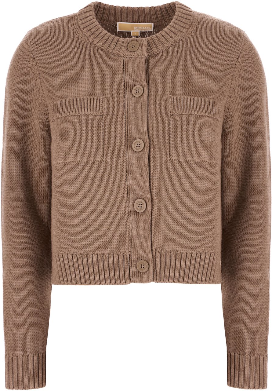Michael Kors Michael Kors Biscuit wool cardigan Bruin