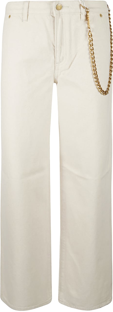 Michael Kors Relaxed Wide Leg Jeans Nude & Neutrals Beige