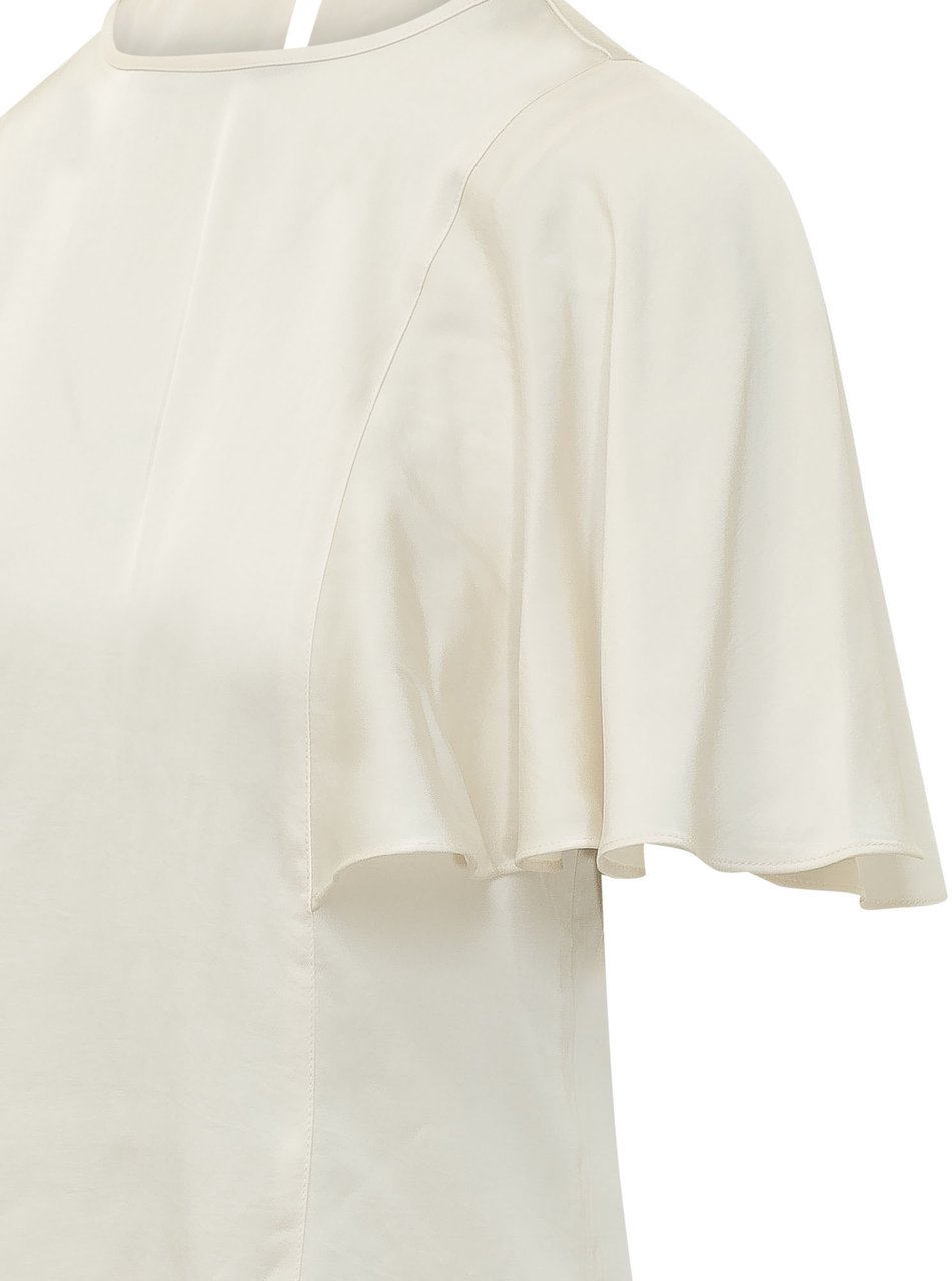 Michael Kors Top con Maniche a Cappa Wit