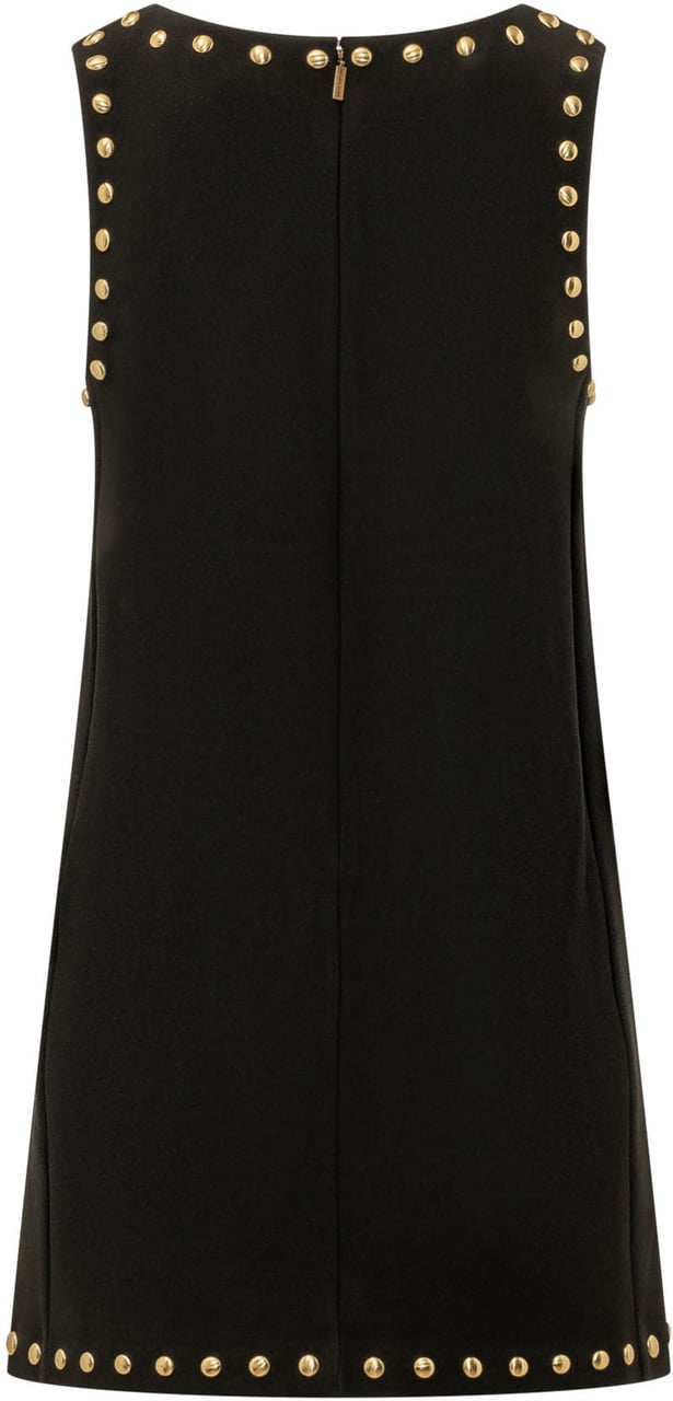 Michael Kors Abito Smanicato con Scollo a V e Borchie Zwart