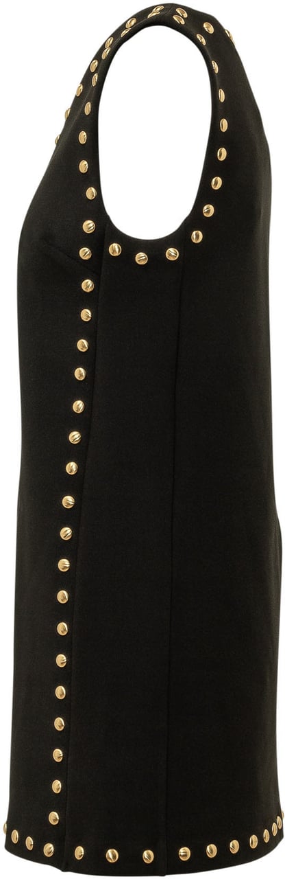 Michael Kors Abito Smanicato con Scollo a V e Borchie Zwart