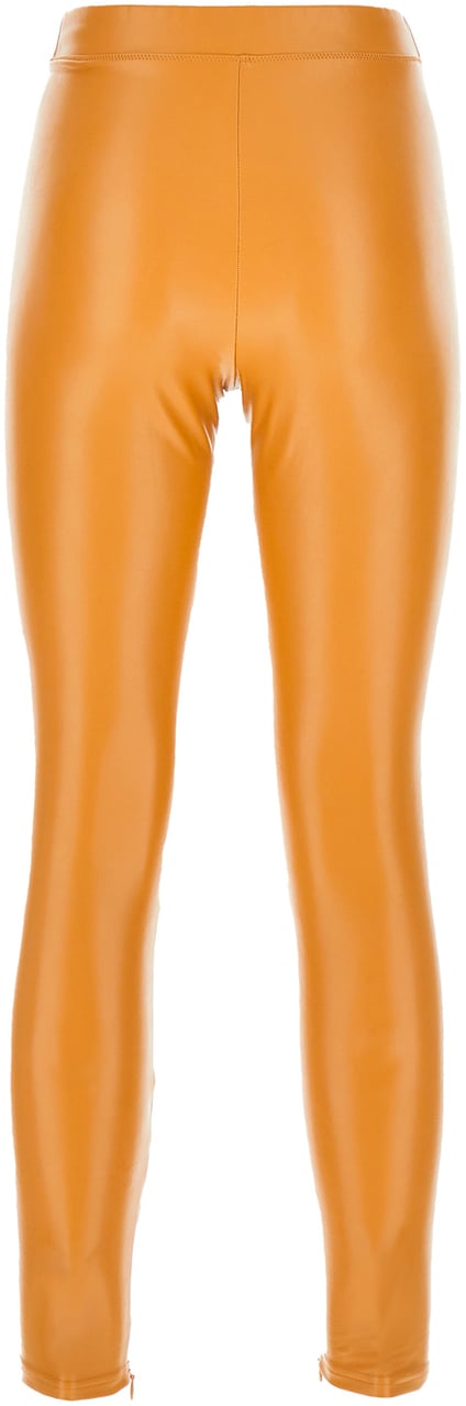 Michael Kors Michael Kors Orange synthetic leather leggings Oranje