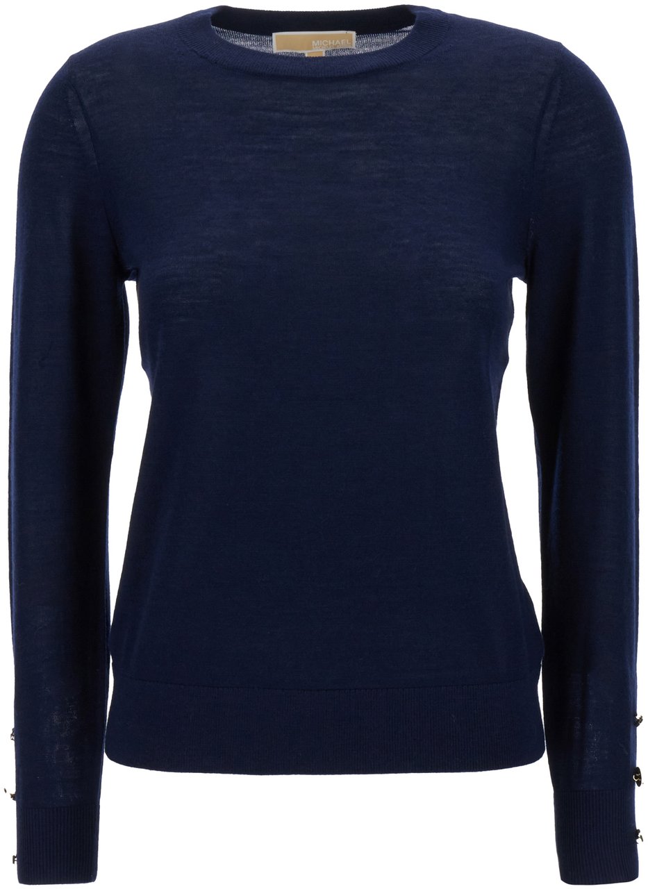 Michael Kors Michael Kors Midnight blue merino wool sweater Blauw