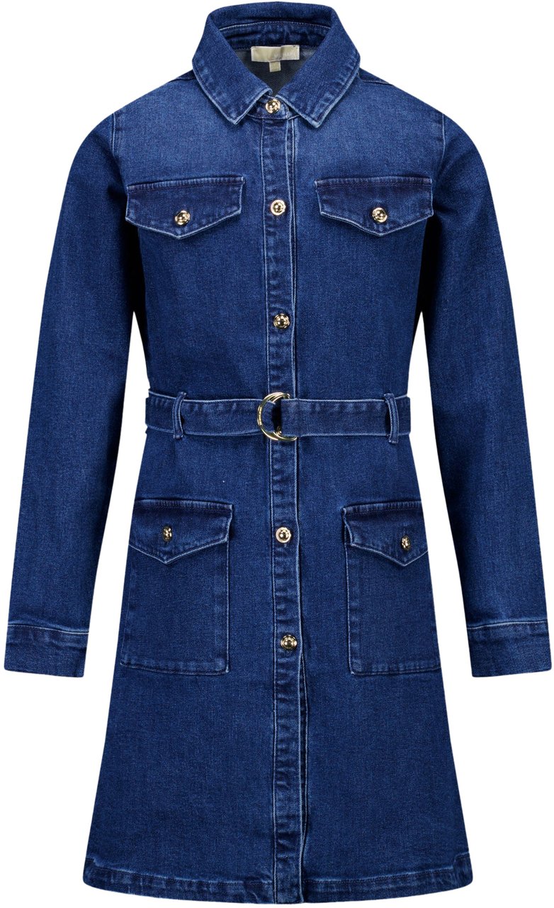 Michael Kors Michael Kors Kinder Meisjes Jurk In Jeans Blauw