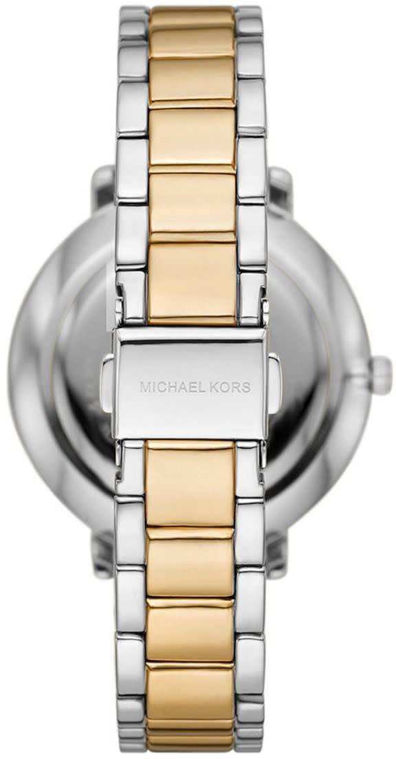 Michael Kors Michael Kors Horloge MK4918 Staal Bi-color met Witte Wijzerplaat met Zirkonia 38mm Divers