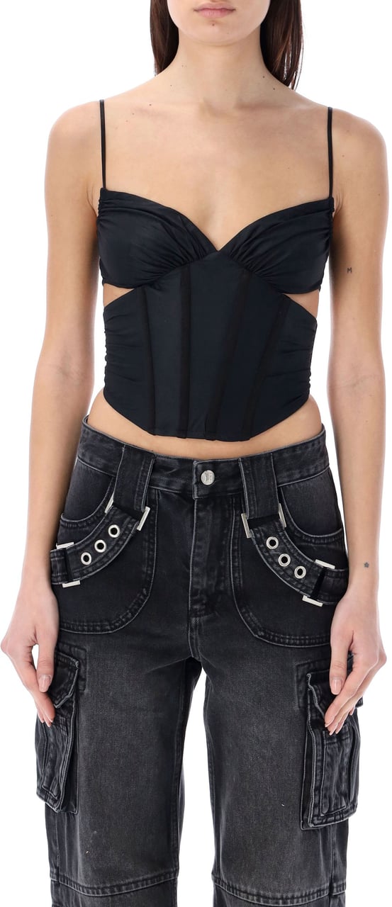 MISBHV Pandora Lycra Corset Black Nero Zwart