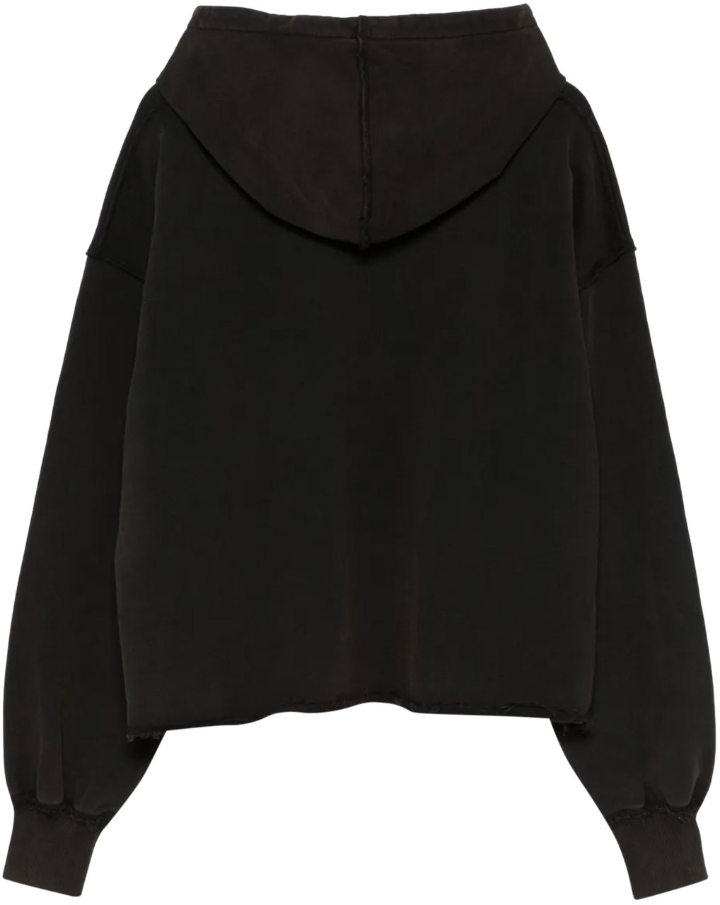 MISBHV Sunburn Cropped Hoodie Washed Black Zwart