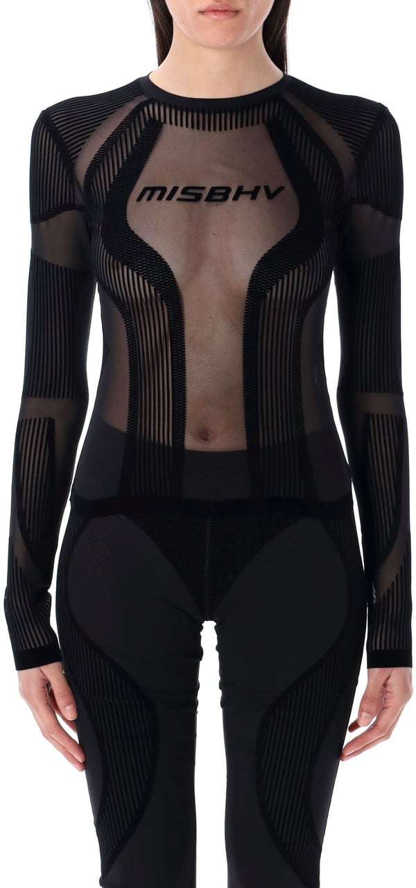 MISBHV Flock Mesh Sport Top Lsd Nero Zwart