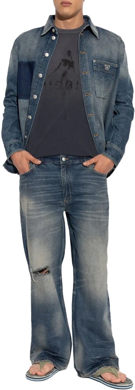 MISBHV Vintage Washed Out T-shirt Washed Black Zwart